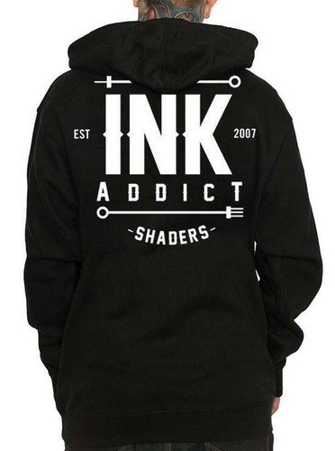 NEW UNISEX InkAddict LINERS SHADERS Pullover Hoodie BLACK XSMALL ...