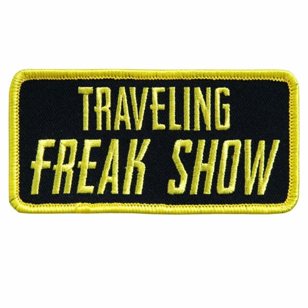 Traveling Freak Show Iron On 4 Inch MC Funny Biker Patch For Sale 