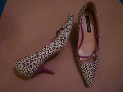 Escarpins CONSTANCA BASTO En Tweed Noir/blanc/fuchsia - Taille 6 US (36 EU) - Occasion
