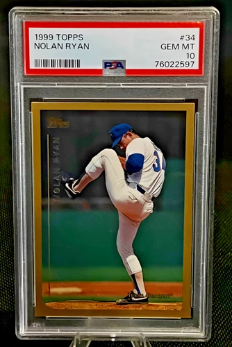 1989 Topps Gold Nolan Ryan #34 Graded Card PSA 10 GEM MINT Texas Rangers
