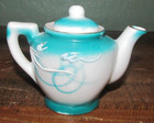 Vintage Child's Set Teapot Aqua White Dragonware Moriage Hand-Painted Tea Pot — photo 3