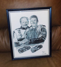 Dale Earnhardt Framed Original NASCAR Lithograph Print Poster (Unsigned)