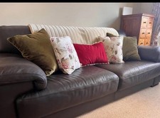 Italian Leather Sofas 3 & 2 Seater Truffle Colour Brown