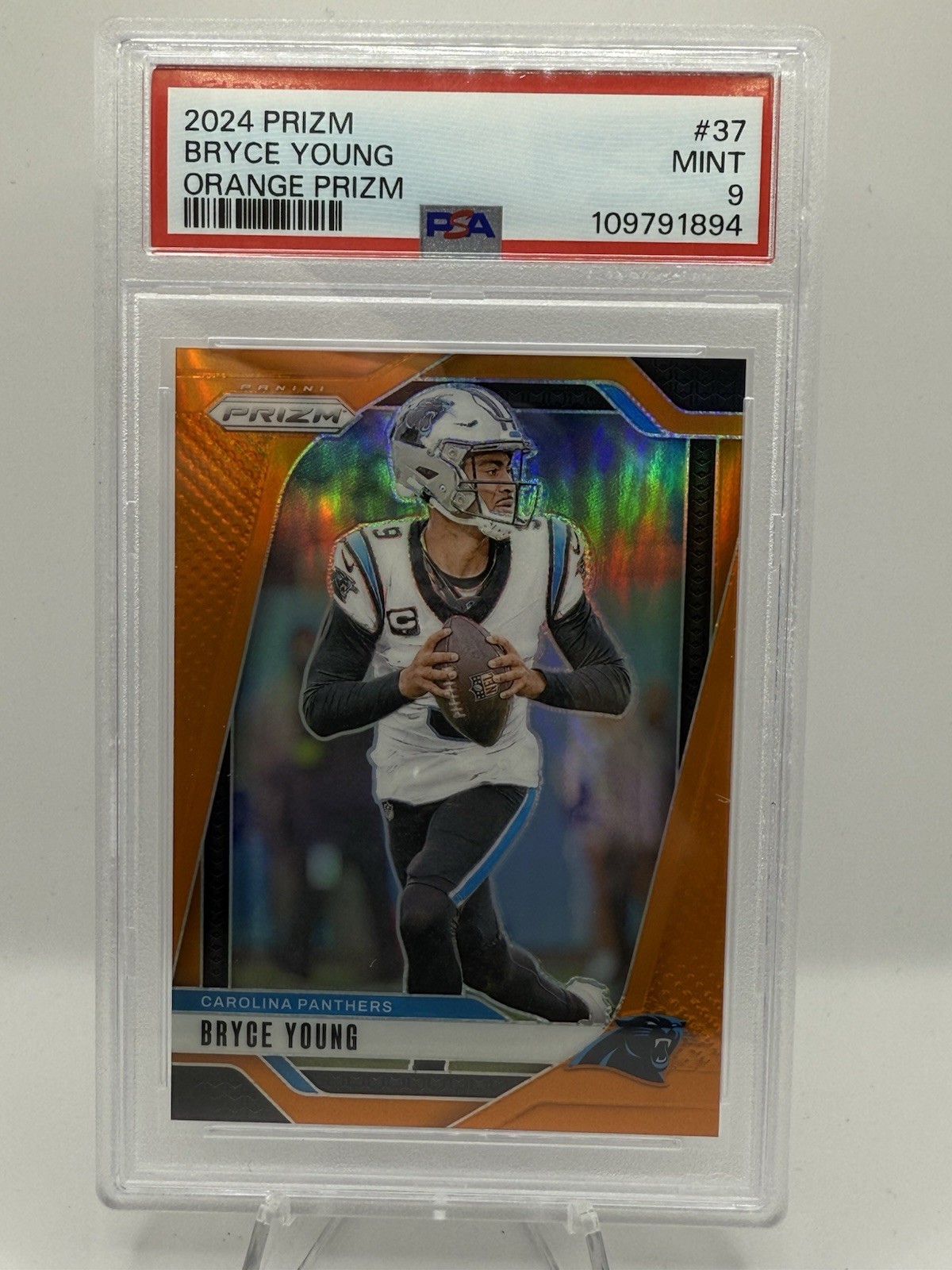 Bryce Young 2024 Panini Prizm Orange /249 #37 Panthers