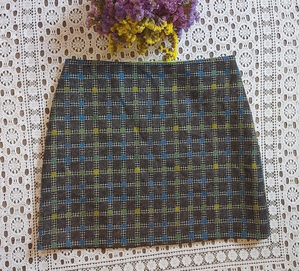 Women Laura Ashley Skirt Grey Wool 42 / XL / 50 #A1CH