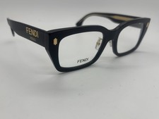 NEW FENDI FE50094F 001 Black Square Eyeglasses 52-19-145mm Comes w/Full Set