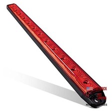 True Mods 16 Inch 12 Red LED Trailer Light Bar Strip Brake 1pc Red