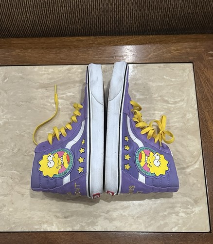 The Simpsons VANS SK8-Hi Lisa Simpson For President 4 Prez Women 9.5 Mens Size 8