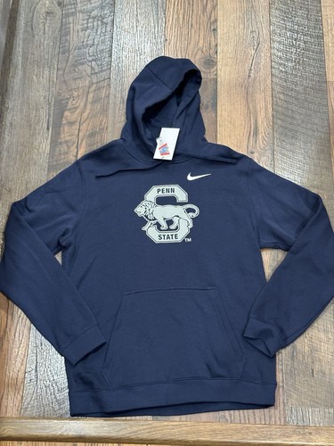 Penn State Nittany Lions NCAA Men's Nike Navy Vintage Logo Pullover Hoodie - NWT - Picture 4 of 13