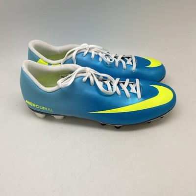 Nike Cleats Mens 13 Mercurial Vortex FG 573873-474 Blue Soccer Sneakers Football