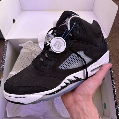 Nike Air Jordan 5 Retro  Moonlight Black Cool Grey White Size 10.5  New With Box