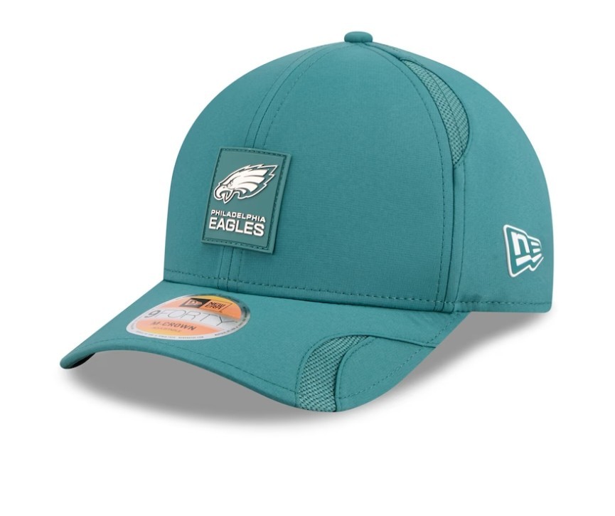 New Era Philadelphia Eagles 2025 Sideline 9FORTY Mid Crown Hat Cap One Size NFL
