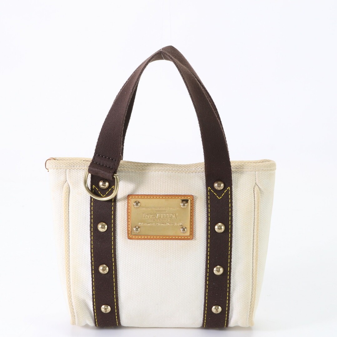 Louis Vuitton Antigua Cab PM Leather Tote Handbag with Top Handle Shoulder Strap M40039