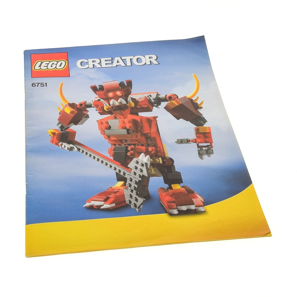 1X Lego Building Instructions A4 Book 3 Creator Fire Legend Fantasy Beings 6751