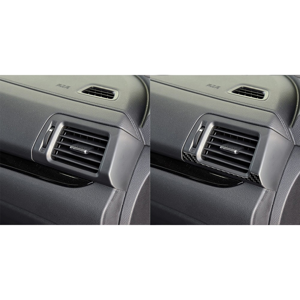 For Honda Ridgeline 2017-20 AC Vent Panel Underside Frame Carbon Fiber Trim 2Pcs