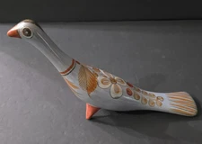 Mexican Ceramic 9.25" Wide x 5.75" High Tonala Dove Bird Hand Painted and Signed