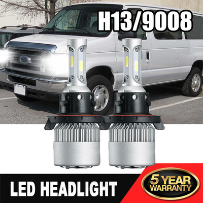 2Pc 9008 LED Headlight Bulbs Dual Beam For FORD ECONOLINE E150-E450 2008-2016