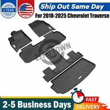 Car Floor Mats Cargo Liners Carpet All Weather for 2018-2025 Chevrolet Traverse