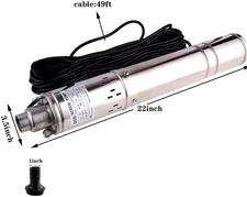 3.5" Screw Pump 220V/60Hz Submersible Deep Well Pump for Industrial Home Garden