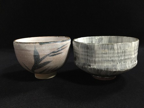 Z1237 Giapponese Ceramica Tè Cerimonia Ciotola Coppa Chawan 2pc Vintage Matcha - Zdjęcie 1 z 14