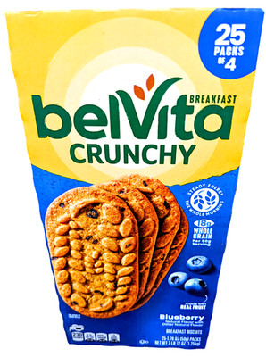 belVita Blueberry Breakfast Biscuits 4 x 25 Pack  EXP 03/2027
