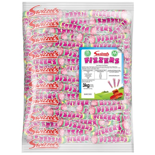 Swizzels Original Assorted Fruit Fizzers Sweets, Bulk Sweet Bag of Fizzers 
