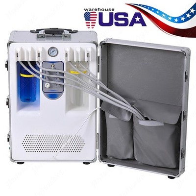Portable Dental Delivery Unit Air Compressor Ultrasonic Scales Curing Light 4H