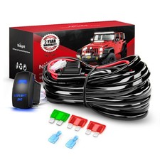 LED Light Bar Harness Kit 12AWG 1-Lead Wiring Kit hardware New