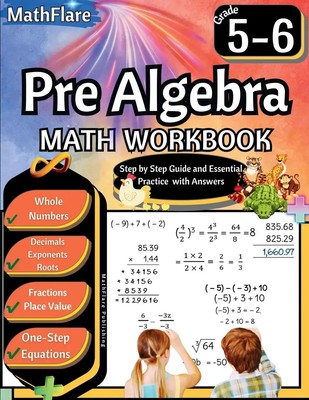 Pre Algebra Workbook 5th and 6th Grade | Mathflare Publishing | Taschenbuch