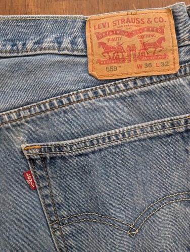 Levi's 559 36x32 Mens Jeans Relaxed Fit Straight leg