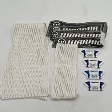 NEW! 12 Items - Warrior Lacrosse String Mesh, Foam Ball Stops & Bumper Stickers