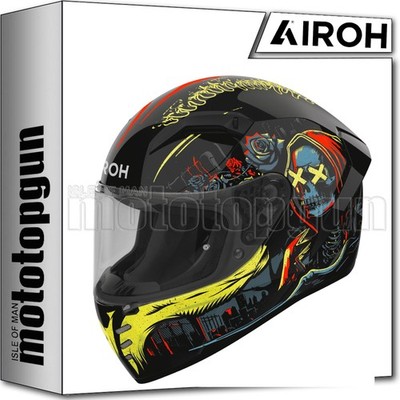 AIROH FULL FACE MOTORCYCLE HELMET CONNOR CNDBF35 DOUBLE FACE GLOSS XS