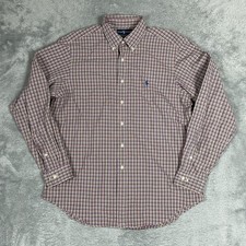 Ralph Lauren Shirt Mens Large 16.5 Plaid Button Down Classic Fit Dress Shirt