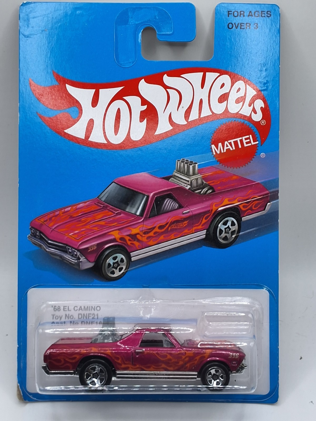 Hot Wheels - 2015 - '68 El Camino Pink With Flames w/protector 