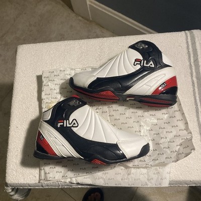 Fila DLS Slam Kids High Top Shoes Blk Wht 3sb052xx-015 Size 2 New In Box