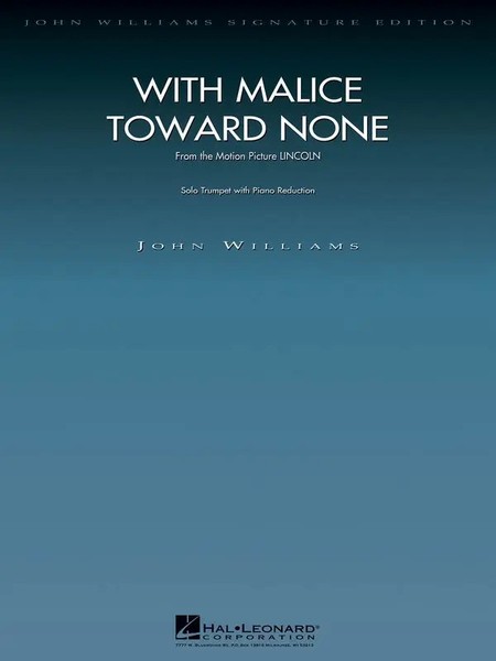 John Williams | With Malice Toward None (From Lincoln) | Taschenbuch | Englisch-image