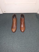 Clarks Women's Ankle Boots Brown Leather, UK Size 8