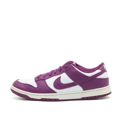 Nike Herren Dunk Low Schuhe Weiß/Violett Leder Low-Top Edition Sneaker EU 47.5