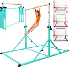 Foldable Gymnastics Bar, 5.6FT Folding Horizontal Bars for Kids Ages 3-12, Weigh