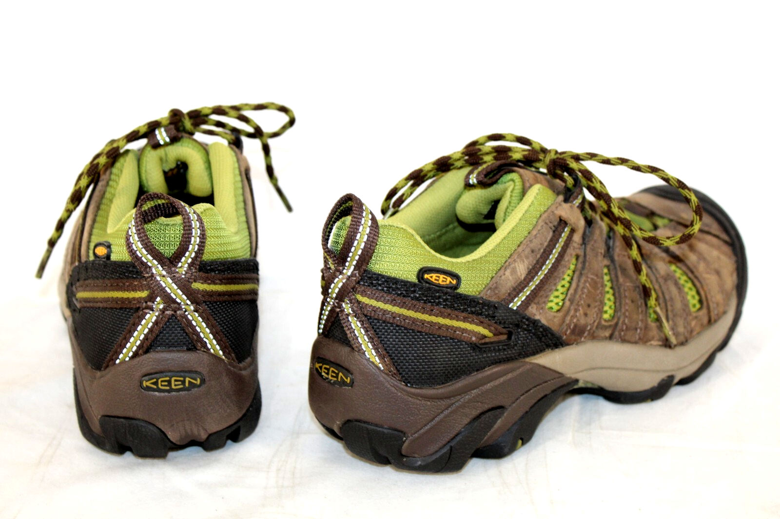 KEEN Voyageur Trek Scarpe da Campeggio Escursionismo Donna Taglia 6 Verde Marrone 1009185