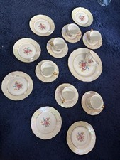 Victoria CHINA TEA SET Flower Design 15 PCS, Czechoslovakia
