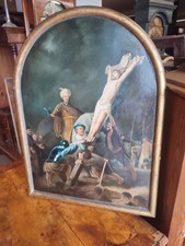 oelgemälde Kreutziegung unbekannter Polnischer Maler frei haus geliefert