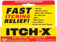 Itch X Anti-Itch Gel, Fast-Acting, with Soothing Aloe Vera, 1.25 oz