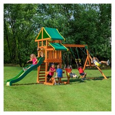 Backyard Discovery Tucson Swing Set Wooden Playset Outdoor Fun Not Ship AK or HI