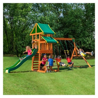 Backyard Discovery Tucson Swing Set Wooden Playset Outdoor Fun Not Ship AK or HI