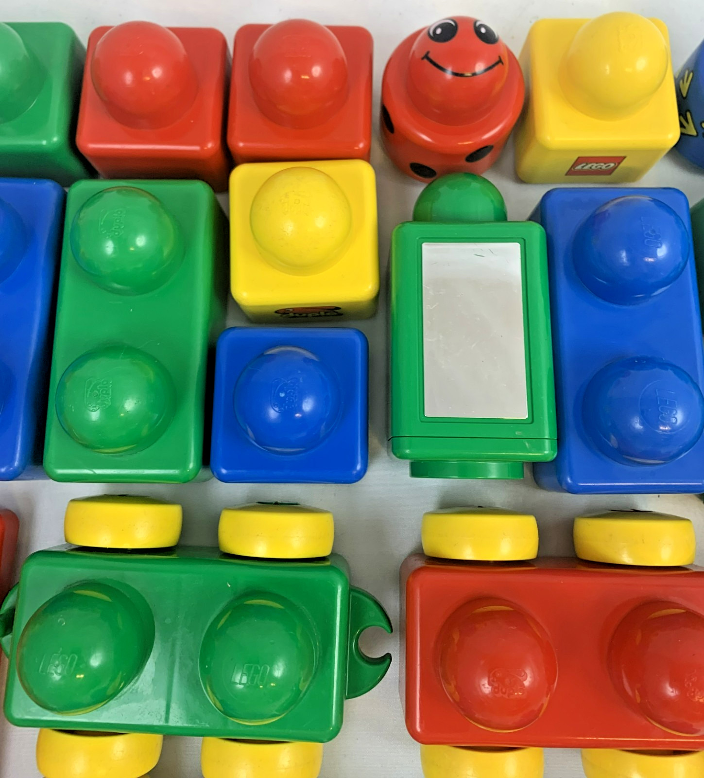 LEGO Duplo Primo mattoncini personaggi specchio ruote giocattolo bambino vint... foto 3