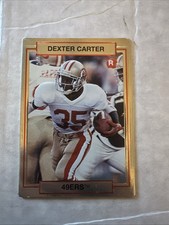 1990 Action Packed Rookie Update Football Card #25 Dexter Carter. rookie card picture