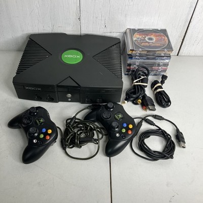 Microsoft Original Xbox Console Bundle 2 Controllers 20 Games NFS UG MORROWIND