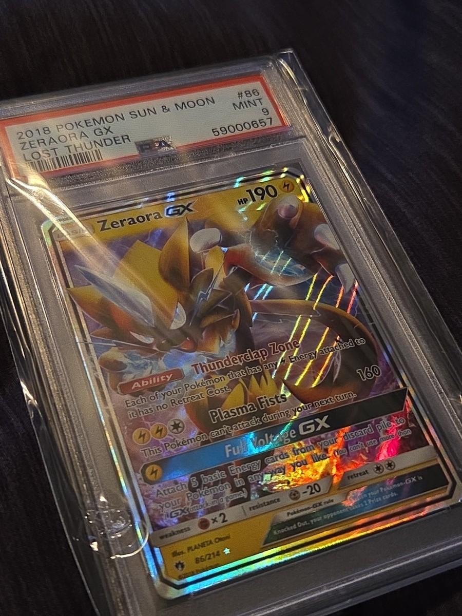2018 Pokemon Sun And Moon Lost Thunder Zeraora GX #86 PSA 9 MINT