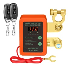 12V 240A Smart Battery Disconnect Switch w/ Remote & Voltage Display